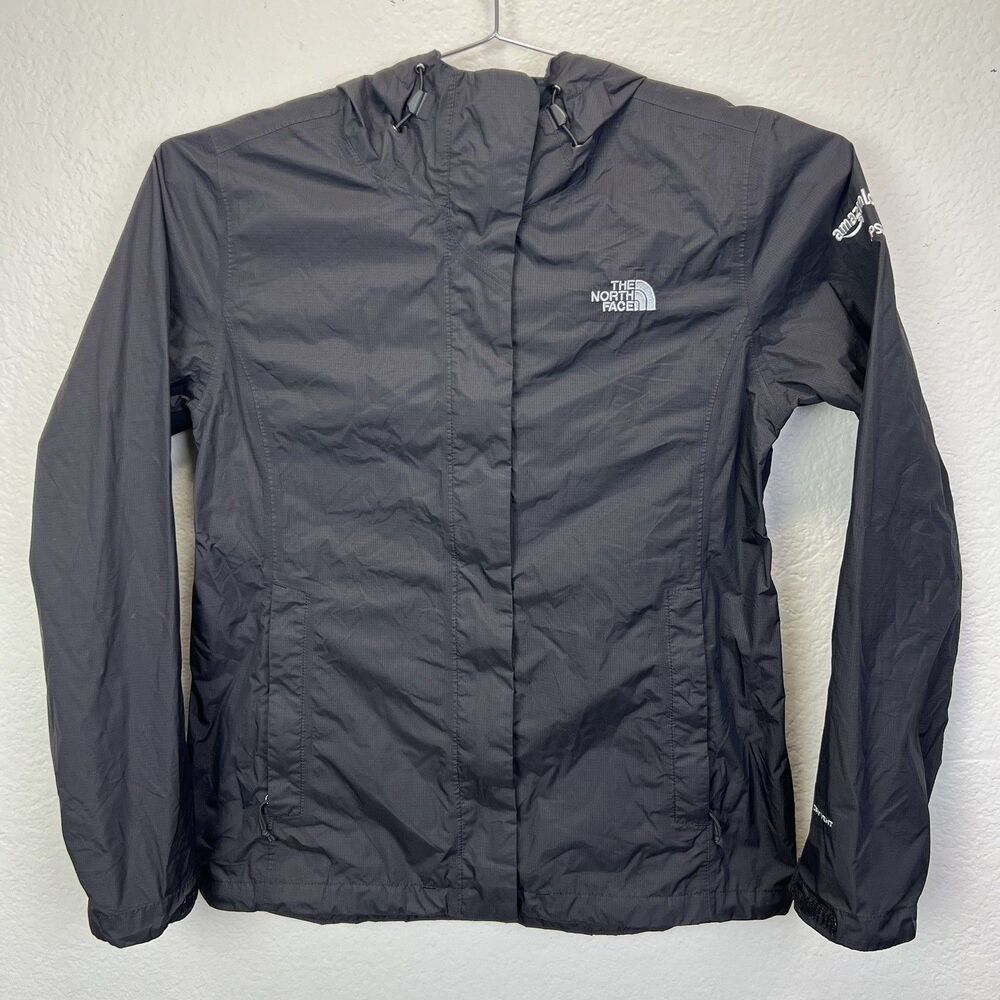 The North Face Jacket Womens  Black HyVent Waterproof Hooded Rain Shell Size M